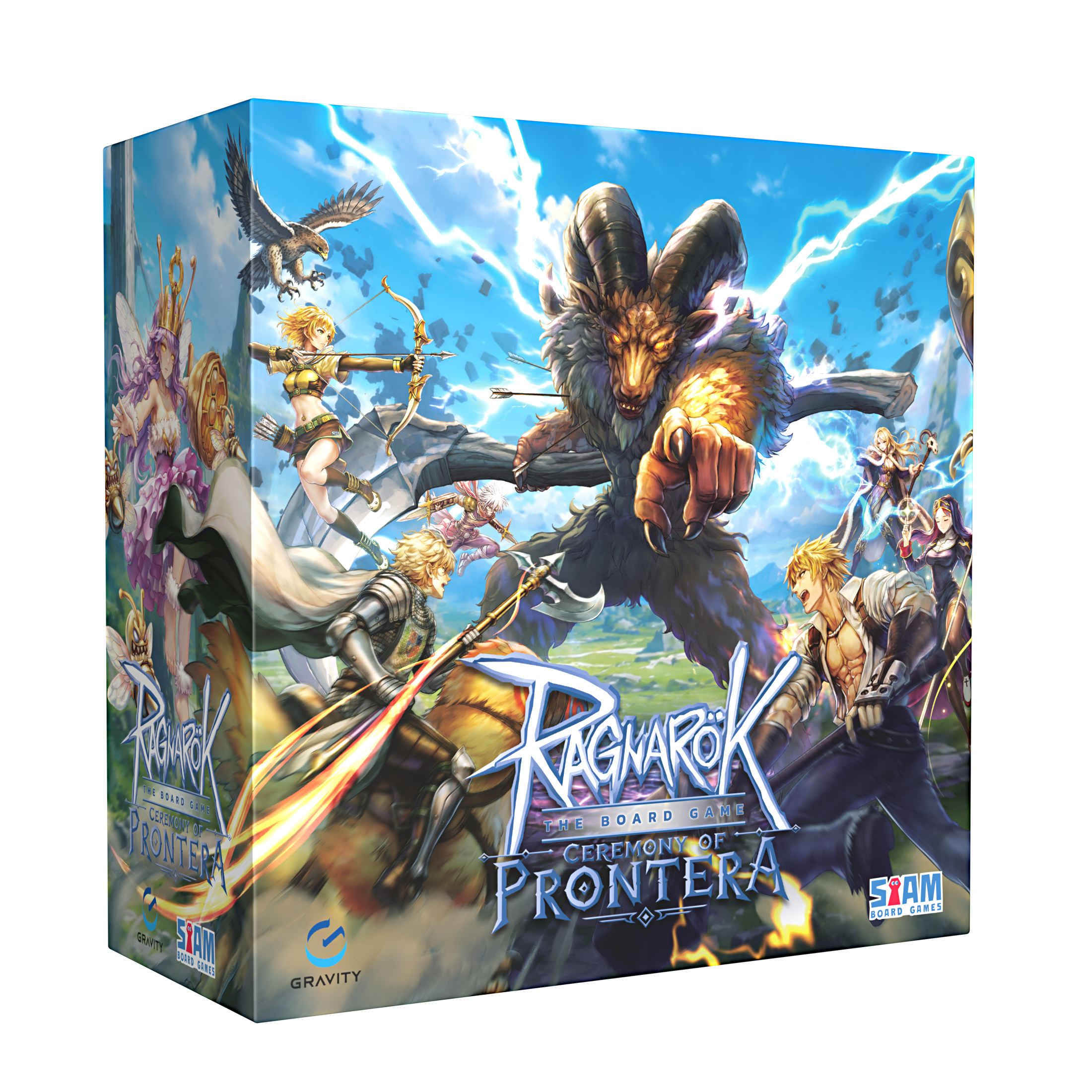 Spielschachtel von Ragnarök The Board Game: Ceremony of Prontera mit Baphomet und Abenteuerfiguren